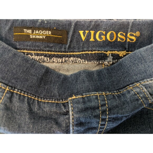 Vigoss Pull-on Jagger Skinny Jegging Jeans  Girls Size 6  Sequin Owl Knees - Picture 5 of 7